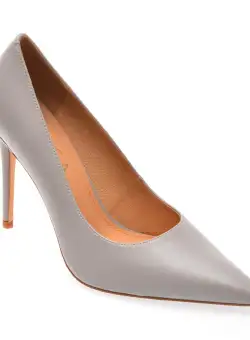 Pantofi eleganti EPICA gri, A234, din piele naturala