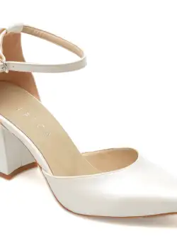 Pantofi EPICA albi, 391, din piele ecologica