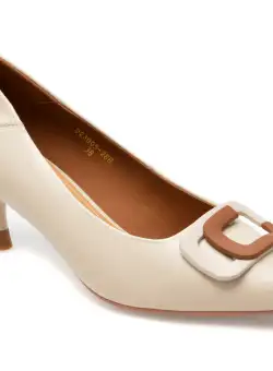 Pantofi EPICA bej, 23005, din piele naturala