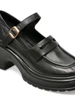 Pantofi EPICA negri, 2153726, din piele naturala