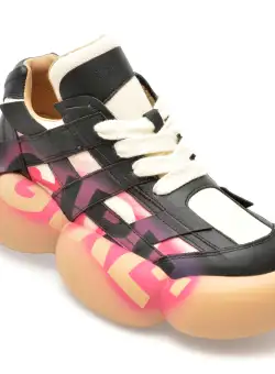 Pantofi EPICA negri, 691911, din piele naturala