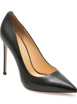 Pantofi EPICA negri, HS9287, din piele naturala