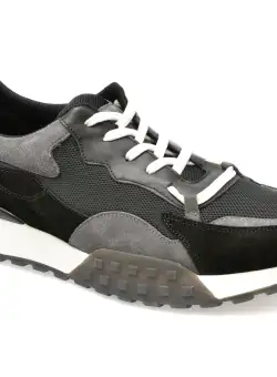 Pantofi FERLENZ negri, 3606, din piele intoarsa