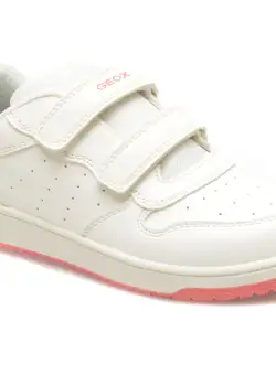Pantofi GEOX albi, J45HXB, din piele ecologica