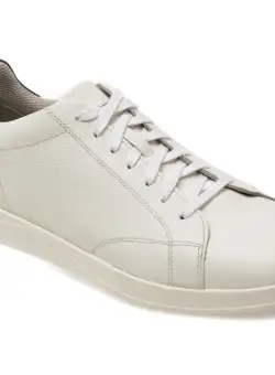 Pantofi GEOX albi, U456FB, din piele naturala