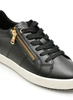 Pantofi GEOX negri, D366HE, din piele ecologica