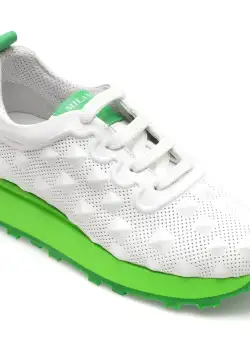 Pantofi GOLD DEER albi, 1187023, din piele naturala