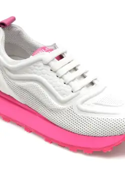 Pantofi GOLD DEER albi, 1187093, din piele naturala