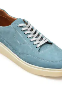 Pantofi GRYXX albastri, M7202, din nabuc