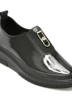 Pantofi IMAGE negri, 212628, din piele naturala lacuita