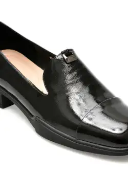 Pantofi IMAGE negri, 4F3022, din piele naturala lacuita