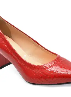 Pantofi IMAGE rosii, 5841, din piele naturala lacuita