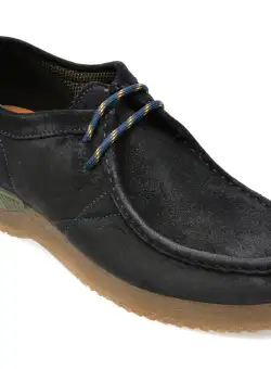 Pantofi JEEP bleumarin, M32081A, din piele intoarsa