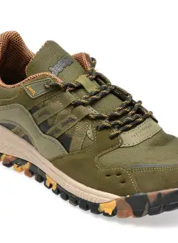 Pantofi JEEP kaki, M32112A, din material textil