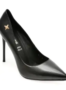 Pantofi LAURA BIAGIOTTI negri, 8318, din piele ecologica