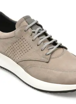 Pantofi OTTER gri, E2219, din nabuc