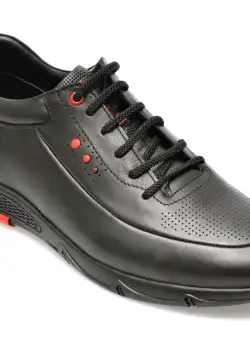 Pantofi OTTER negri, CASP12, din piele naturala