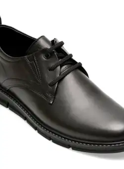 Pantofi OTTER negri, TTR1, din piele naturala