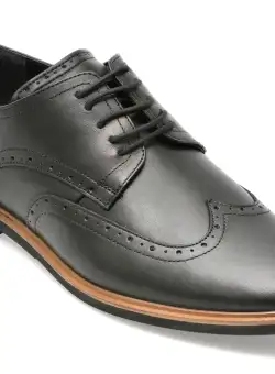 Pantofi OTTER negri, TUR101, din piele naturala