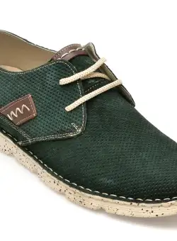 Pantofi OTTER verzi, 2818, din nabuc