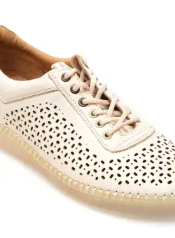 Pantofi OZIYS bej, 22109, din piele naturala