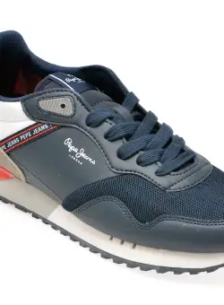 Pantofi PEPE JEANS bleumarin, MS30991, din piele ecologica