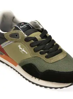 Pantofi PEPE JEANS kaki, MS30992, din material textil