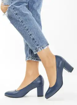 Pantofi piele Cleopatra Navy