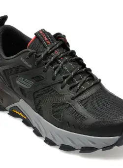 Pantofi SKECHERS negri, MAX PROTECT, din piele ecologica