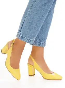 Pantofi slingback Corusa galbeni