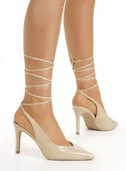 Pantofi slingback Laila bej