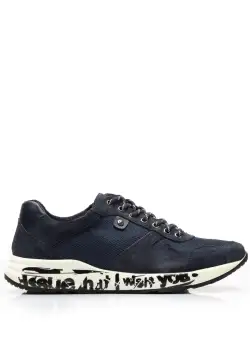 Pantofi sport barbati din piele naturala, Leofex - 883 Blue box+velur