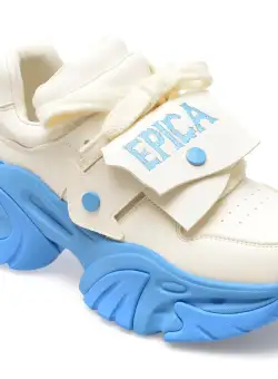 Pantofi sport EPICA albi, 186522, din piele naturala