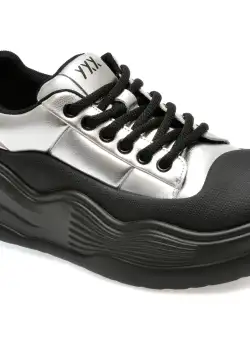 Pantofi sport GRYXX argintii, 1076, din piele naturala