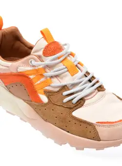 Pantofi sport GRYXX portocalii, 23Y001, din material textil si piele naturala