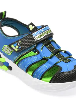 Pantofi sport SKECHERS albastri, 402213L, din piele ecologica