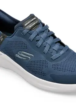 Pantofi sport SKECHERS bleumarin, BOUNDER 2.0, din piele ecologica