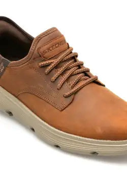 Pantofi sport SKECHERS maro, GARZA, din piele naturala