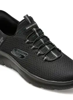 Pantofi sport SKECHERS negri, SUMMITS, din material textil