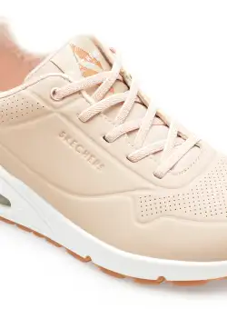 Pantofi sport SKECHERS nude, UNO, din piele ecologica