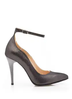 Pantofi stiletto damă din piele naturală - 29175 Antracit box
