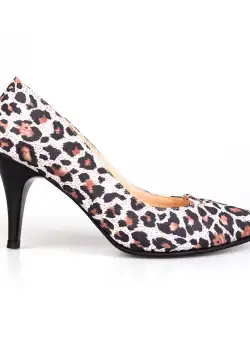Pantofi stiletto dama din piele naturala, Leofex- 844 Leopard velur