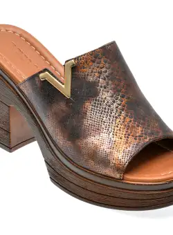 Papuci casual FLAVIA PASSINI maro, 140761, din piele naturala