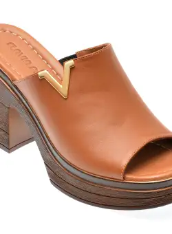 Papuci casual FLAVIA PASSINI maro, 140761, din piele naturala