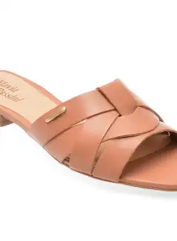 Papuci casual FLAVIA PASSINI maro, 356601, din piele naturala