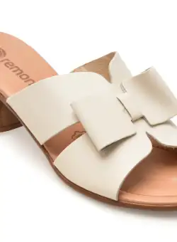 Papuci casual REMONTE bej, R87591, din piele naturala