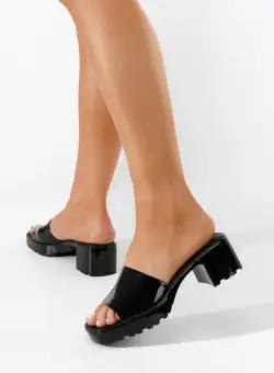 Papuci cu toc Amesa negri