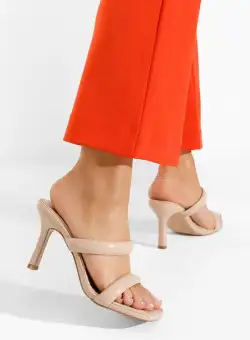 Papuci cu toc Zasha bej