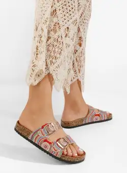 Papuci dama Nafalia multicolori