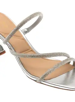 Papuci eleganti ALDO argintii, 13738898, din material textil